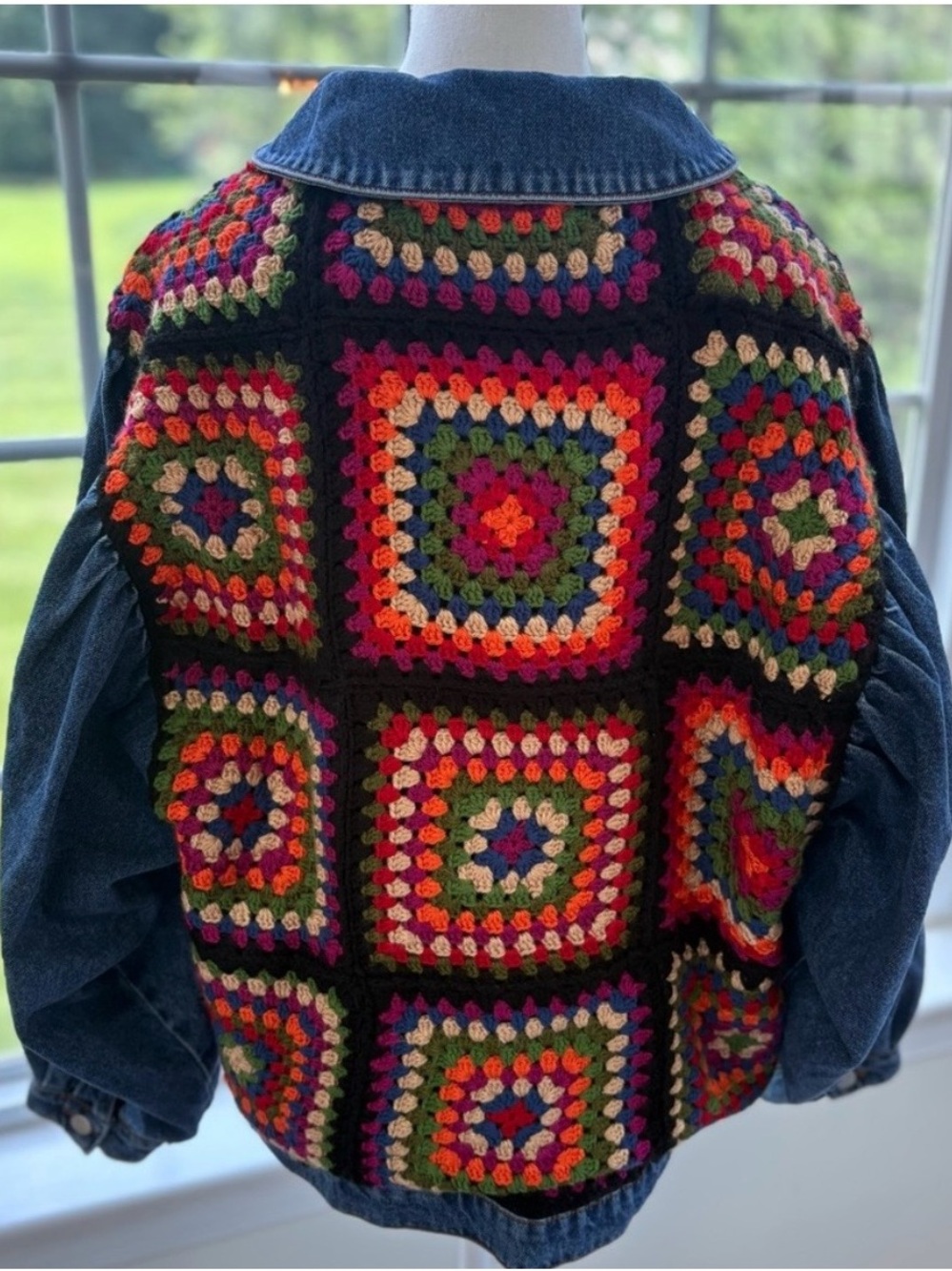 NWT FARM Rio Crochet Denim Jacket - Picture 6 of 10